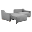 Pemberly Row Modern Convertible Sofa in Gray Fabric Upholstery