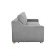 Pemberly Row Modern Convertible Sofa in Gray Fabric Upholstery