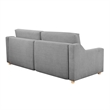Pemberly Row Modern Convertible Sofa in Gray Fabric Upholstery