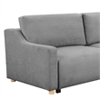 Pemberly Row Modern Convertible Sofa in Gray Fabric Upholstery