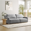 Pemberly Row Modern Convertible Sofa in Gray Fabric Upholstery