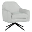 Pemberly Row Modern Swivel Chair in Light Gray Fabric Upholstery