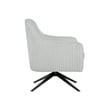 Pemberly Row Modern Swivel Chair in Light Gray Fabric Upholstery
