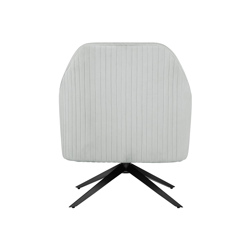 Pemberly Row Modern Swivel Chair in Light Gray Fabric Upholstery