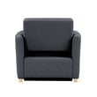 Pemberly Row Convertible Chair in Navy Blue Fabric Upholstery