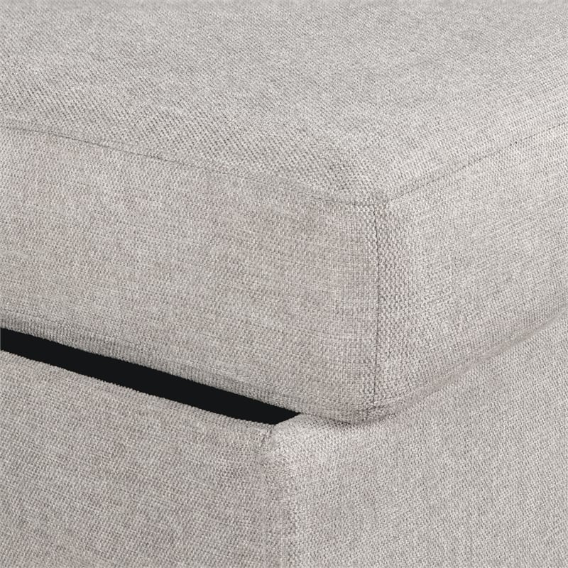Pemberly Row Convertible Sofa in Linen Beige Fabric Upholstery