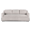 Pemberly Row Convertible Sofa in Linen Beige Fabric Upholstery