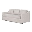 Pemberly Row Convertible Sofa in Linen Beige Fabric Upholstery