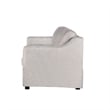 Pemberly Row Convertible Sofa in Linen Beige Fabric Upholstery