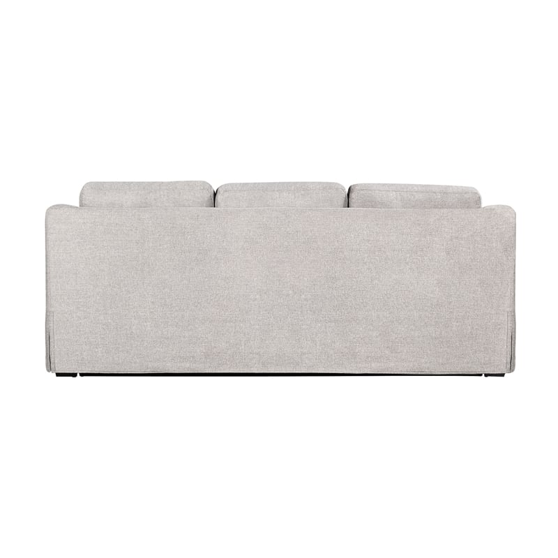 Pemberly Row Convertible Sofa in Linen Beige Fabric Upholstery