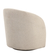 Pemberly Row Swivel Accent Chair in Khaki Beige Fabric Upholstery