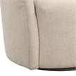 Pemberly Row Swivel Accent Chair in Khaki Beige Fabric Upholstery