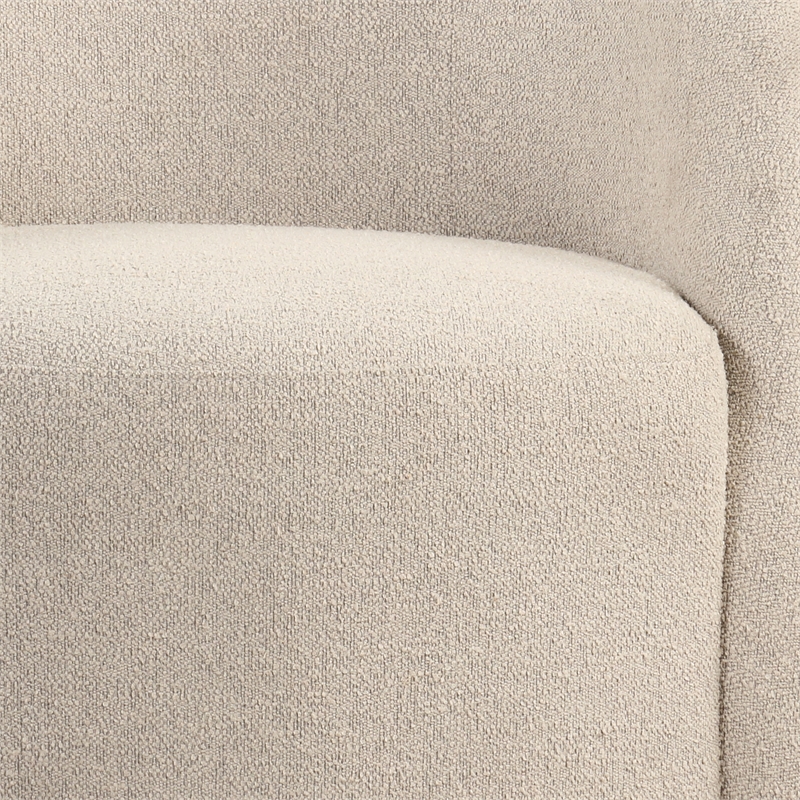 Pemberly Row Swivel Accent Chair in Khaki Beige Fabric Upholstery