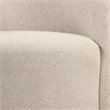 Pemberly Row Swivel Accent Chair in Khaki Beige Fabric Upholstery
