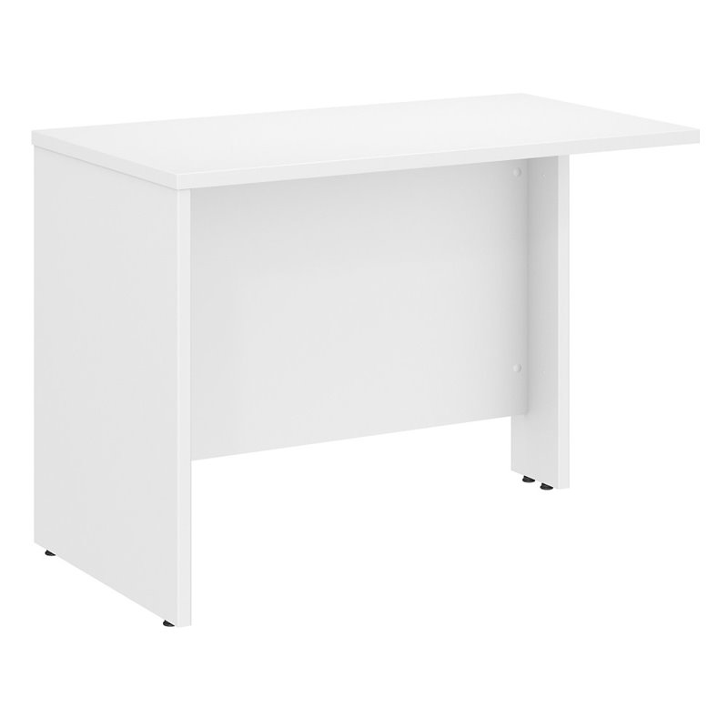 Pemberly Row Modern 42W Desk Return in White - Engineered Wood