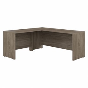Pemberly Row Engineered Wood 72W L Shaped Desk with 42W Return in Modern Hickory