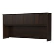 Pemberly Row 72W Desk Hutch in Black Walnut - Engineered Wood