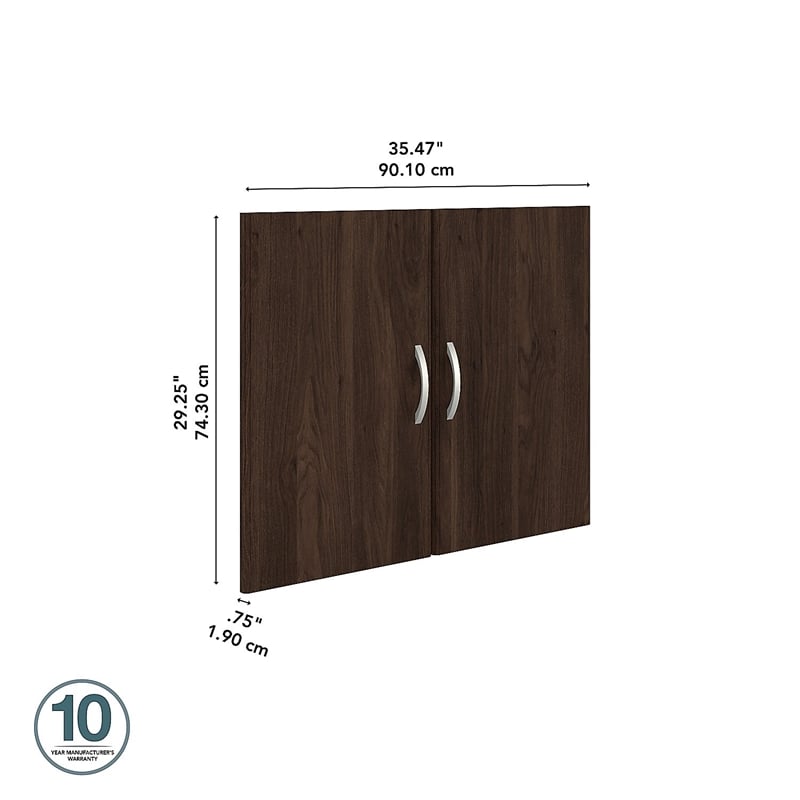 Pemberly Row Bookcase Door Kit in Black Walnut - Engineered Wood