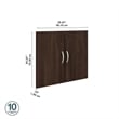 Pemberly Row Bookcase Door Kit in Black Walnut - Engineered Wood