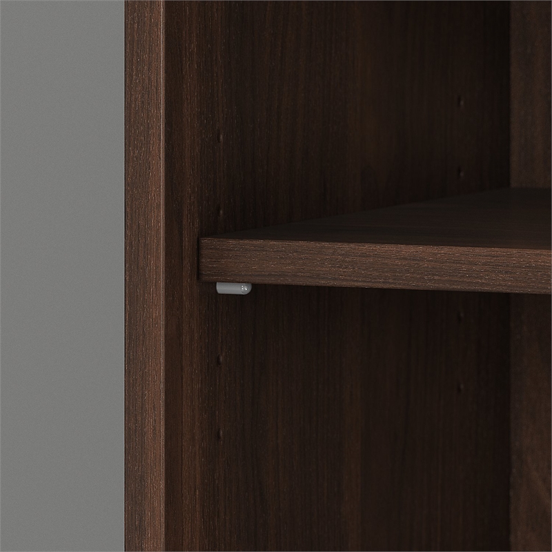 Pemberly Row Tall 5 Shelf Bookcase in Black Walnut - Engineered Wood