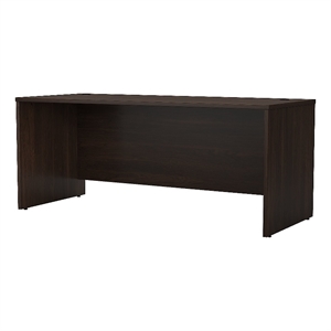 Pemberly Row 72W x 30D Office Desk in Black Walnut - Engineered Wood