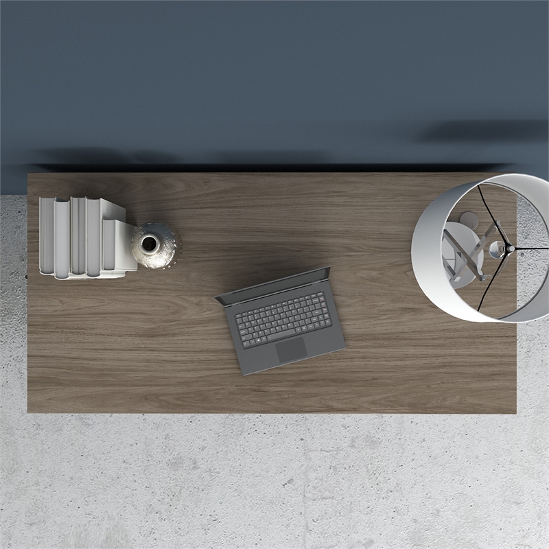 Pemberly Row 60W x 30D Office Desk in Modern Hickory - Engineered Wood