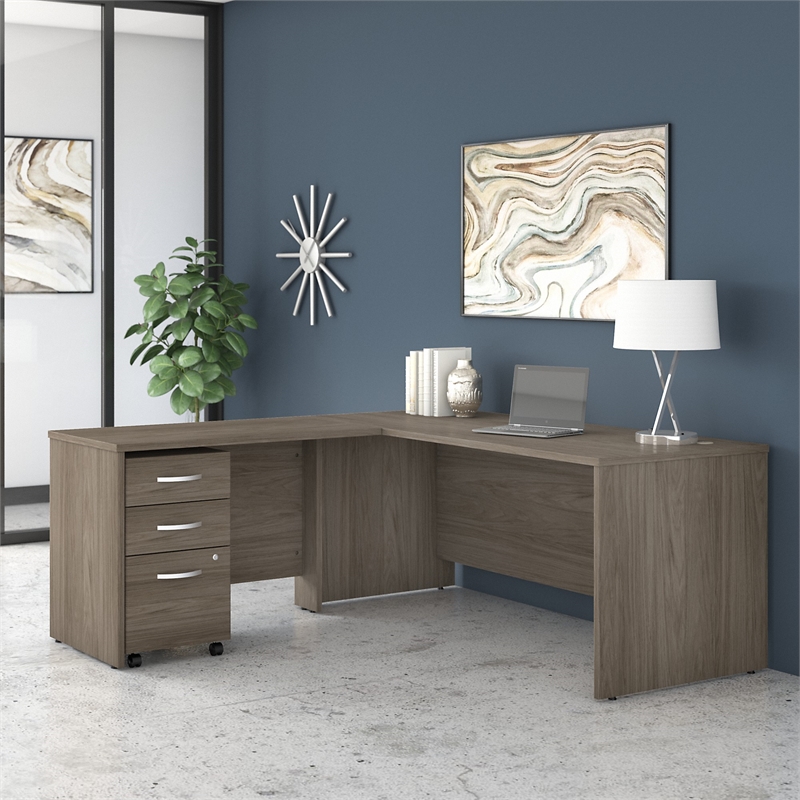 Pemberly Row 60W x 30D Office Desk in Modern Hickory - Engineered Wood