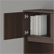 Pemberly Row Engineered Wood 72W x 30D Desk w/ Hutch & Drawers in Black Walnut
