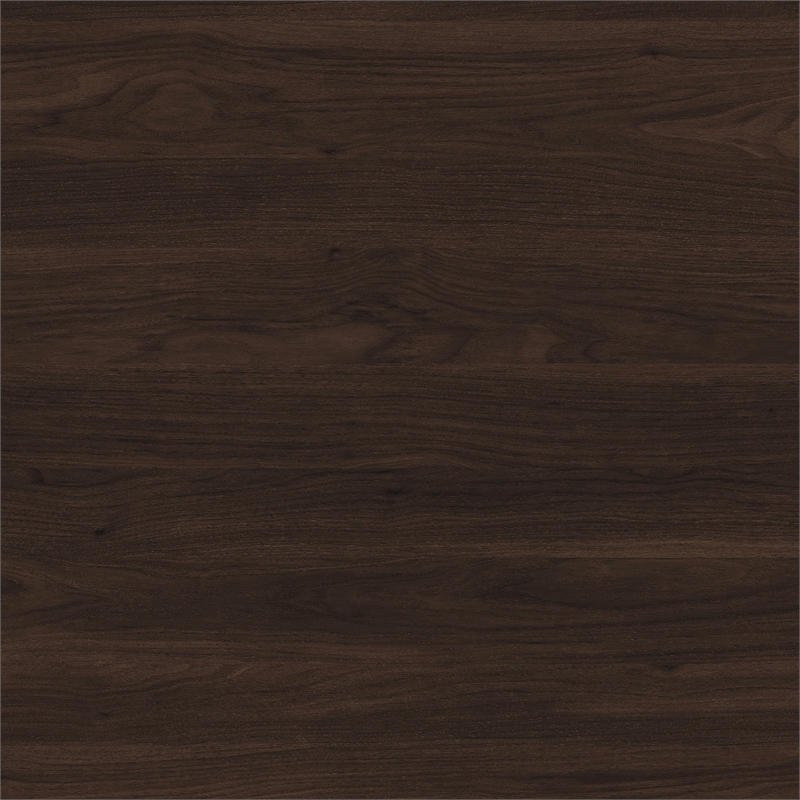 Pemberly Row Engineered Wood 72W x 30D Desk w/ Hutch & Drawers in Black Walnut