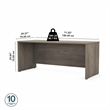 Pemberly Row 72W x 30D Office Desk in Modern Hickory - Engineered Wood