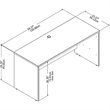 Pemberly Row 60W x 24D Credenza Desk in Platinum Gray - Engineered Wood