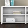 Pemberly Row Low Storage Cabinet with Doors in White - Engineered Wood