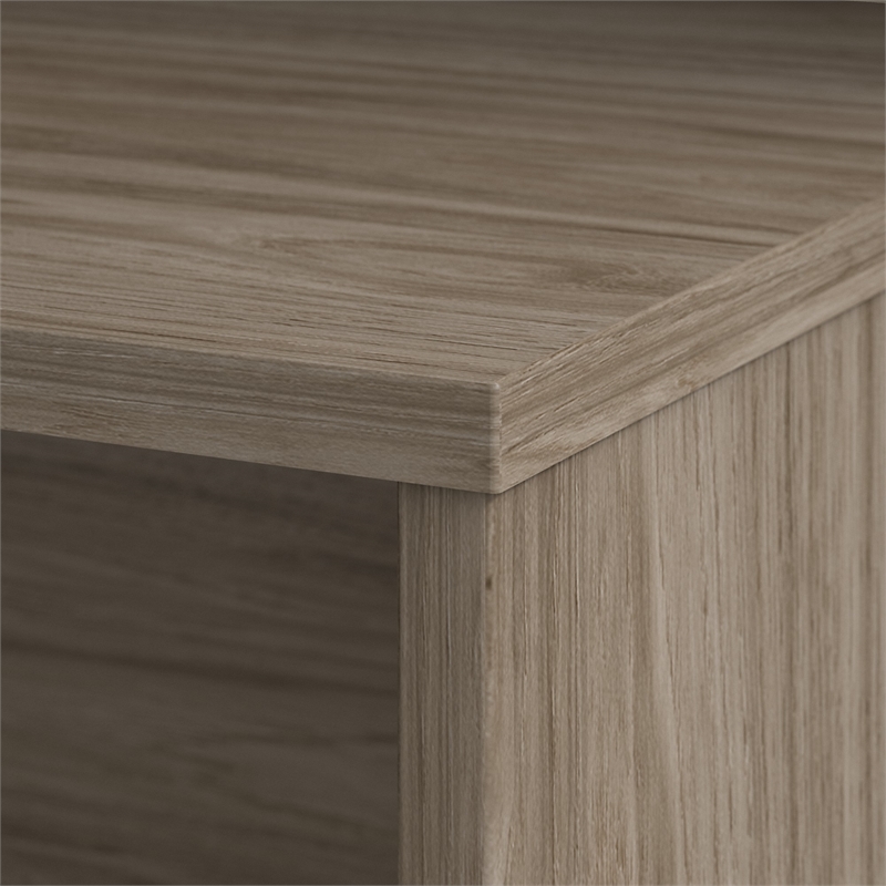 Pemberly Row 72W x 30D L Shaped Desk in Modern Hickory - Engineered Wood