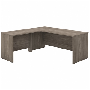 Pemberly Row 72W x 30D L Shaped Desk in Modern Hickory - Engineered Wood