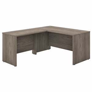 Pemberly Row 60W x 30D L Shaped Desk in Modern Hickory - Engineered Wood