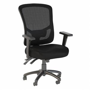 Pemberly Row High Back Contemporary Fabric Executive Office Chair in Black