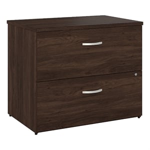 Pemberly Row 2 Drawer Lateral File Cabinet in Black Walnut - Engineered Wood