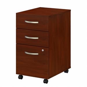 Pemberly Row 3 Drawer Mobile File Cabinet in Hansen Cherry - Engineered Wood