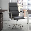 Pemberly Row High Back Contemporary Faux Leather Executive Office Chair in Gray