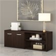 Pemberly Row Low Storage Cabinet with Doors in Black Walnut - Engineered Wood