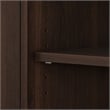 Pemberly Row Low Storage Cabinet with Doors in Black Walnut - Engineered Wood