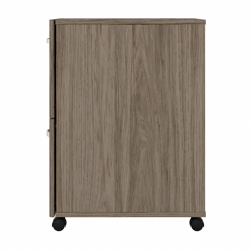 Pemberly Row 2 Drawer Mobile File Cabinet in Modern Hickory - Engineered Wood