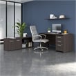 Pemberly Row 60W Desk with Storage and Drawers in Storm Gray - Engineered Wood