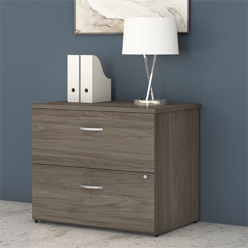Pemberly Row 2 Drawer Lateral File Cabinet in Modern Hickory - Engineered Wood