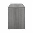 Pemberly Row Low Storage Cabinet with Doors in Platinum Gray - Engineered Wood