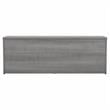 Pemberly Row Low Storage Cabinet with Doors in Platinum Gray - Engineered Wood
