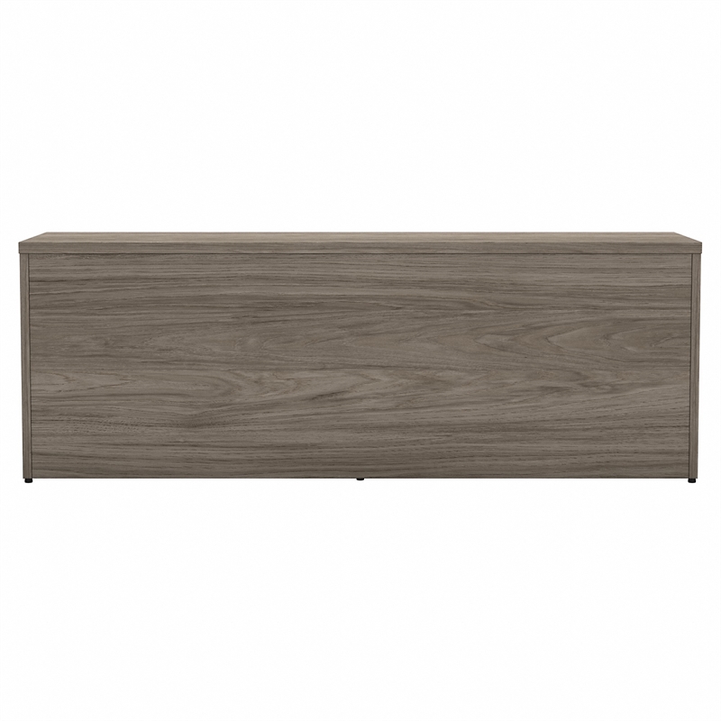 Pemberly Row Low Storage Cabinet with Doors in Modern Hickory - Engineered Wood