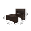 Pemberly Row 72W U Desk with Hutch and Drawers in Black Walnut - Engineered Wood