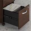 Pemberly Row Engineered Wood 72W x 30D Office Desk with Drawers in Black Walnut