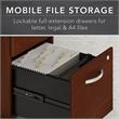 Pemberly Row Engineered Wood 72W Desk with Mobile File Cabinet in Hansen Cherry